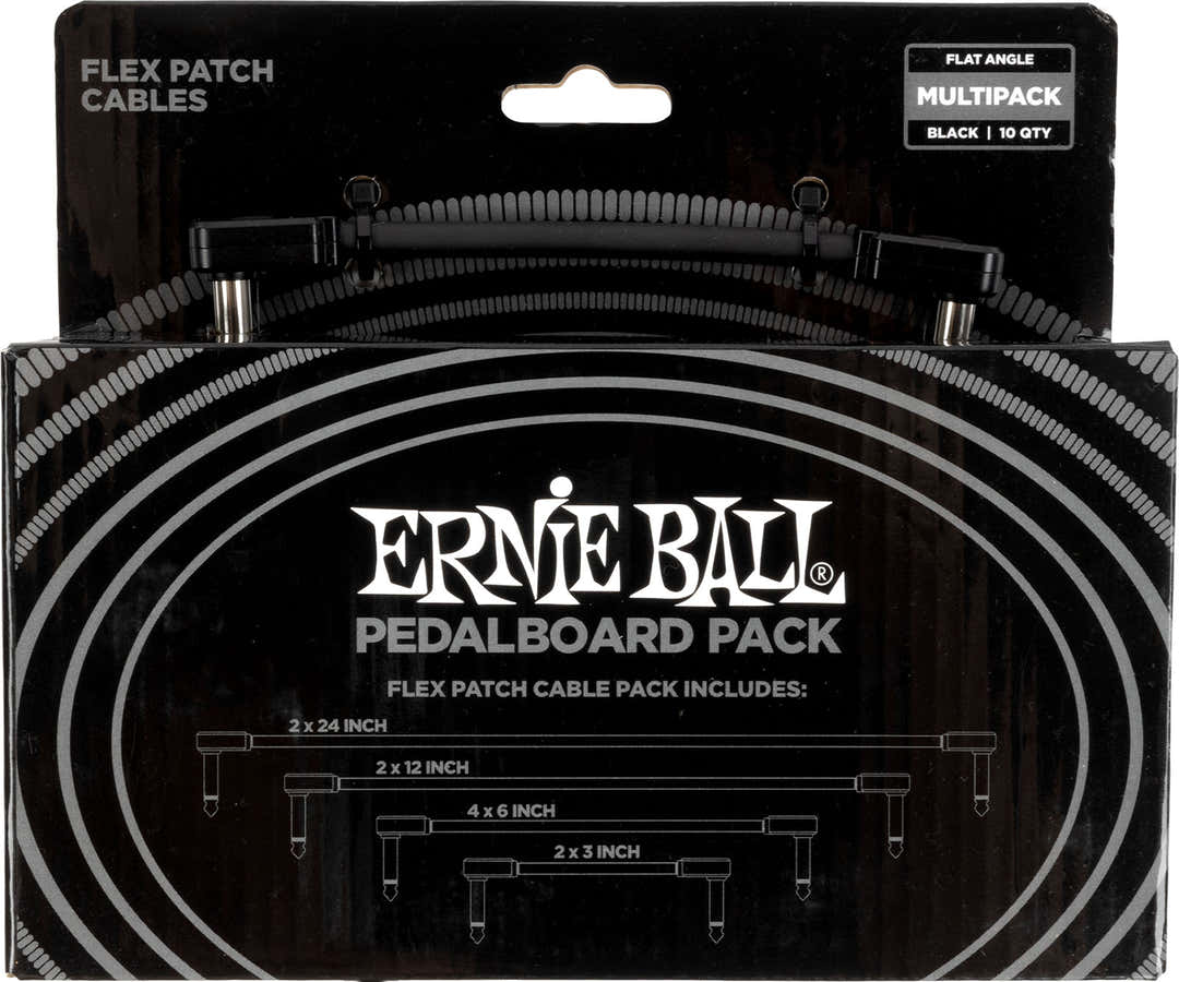 Pack 10 Flex Patch Cables - Black