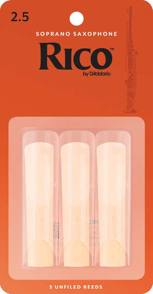 D'addario - Rico RIA0325 - RICO SOPRANO SAXOPHONE REEDS FORCE 2.5 BOX OF 3