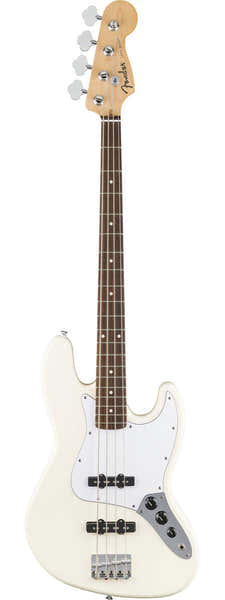 Standard Jazz Bass LRL White Pickguard Olympic White