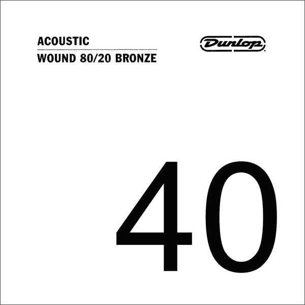 Dunlop ACOUSTIC CORD 80/20 BRONZE .040 THREADED