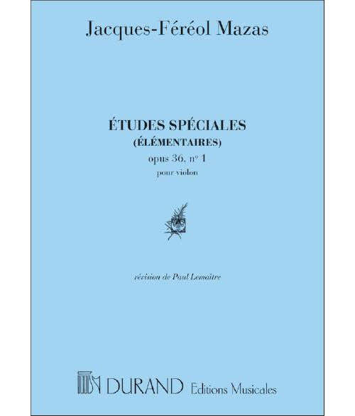 Durand Mazas - Etudes Speciales 1 Op 36 - Violon