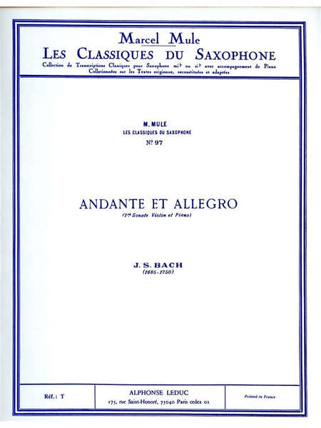Leduc Andante Et Allegro