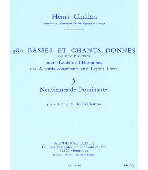 Leduc Challan - 380 Basses Et Chants Vol.5B