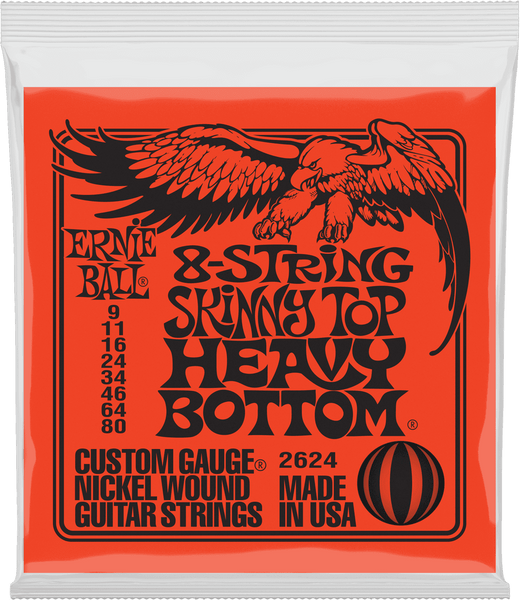 Ernie Ball 2624 Skinny Top Heavy Bottom 8C 9-80