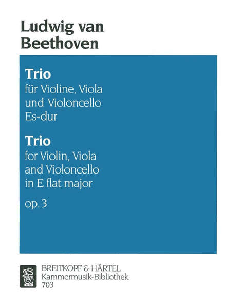 Edition Breitkopf Beethoven - Streichtrio ES-dur Op. 3