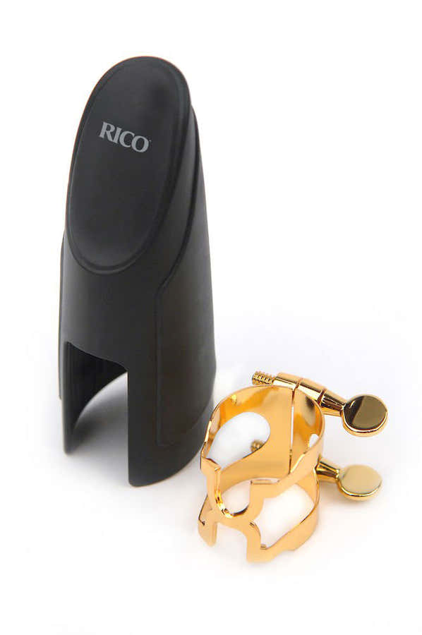 H Ligature And Mouthpiece Cap Tenor Sax (Metal Mouthpieces Type Otto Link) Gold Plated
