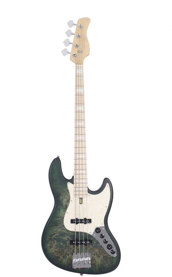Er V7 Swamp Ash Reissue-4 Tgr.S Transparent Green Satin