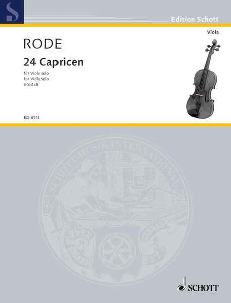 Schott Rode Jacques P.J. - 24 Caprices - Viola
