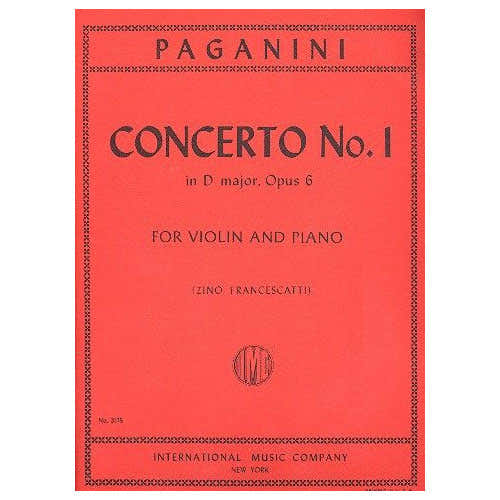 Paganini - Violin Concerto No.1 D Major Op.6 - Violon et Piano