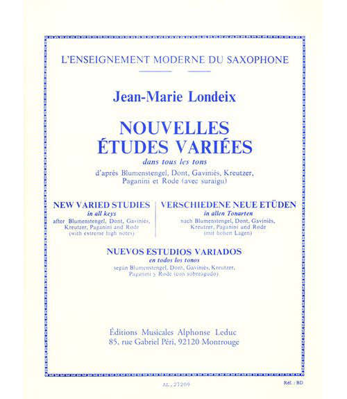 Londeix J.M. - Nouvelles Etudes Variees Dans Tous Les Tons - Saxophone