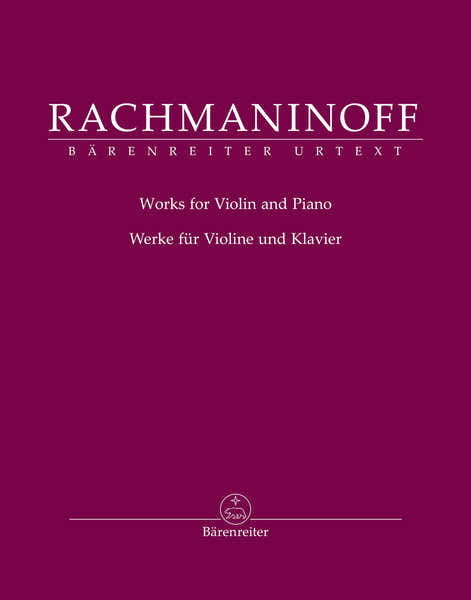 Barenreiter Rachmaninoff Sergei - Works for Violin & Piano