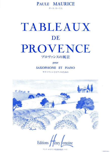 Lemoine Maurice Paule - Tleaux De Provence - Saxophone Piano