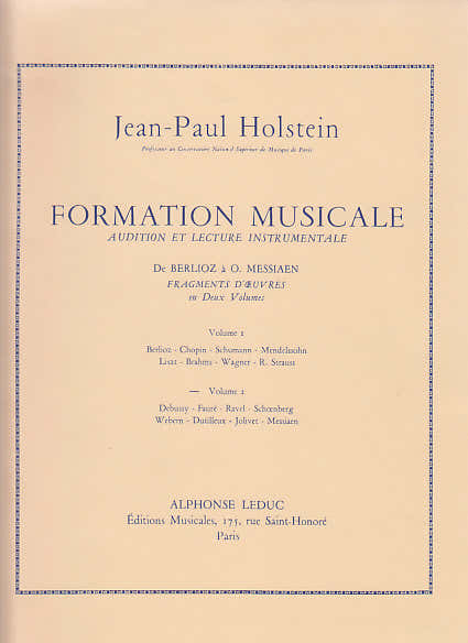 Leduc Holstein JEAN-paul - Formation Musicale Vol.2