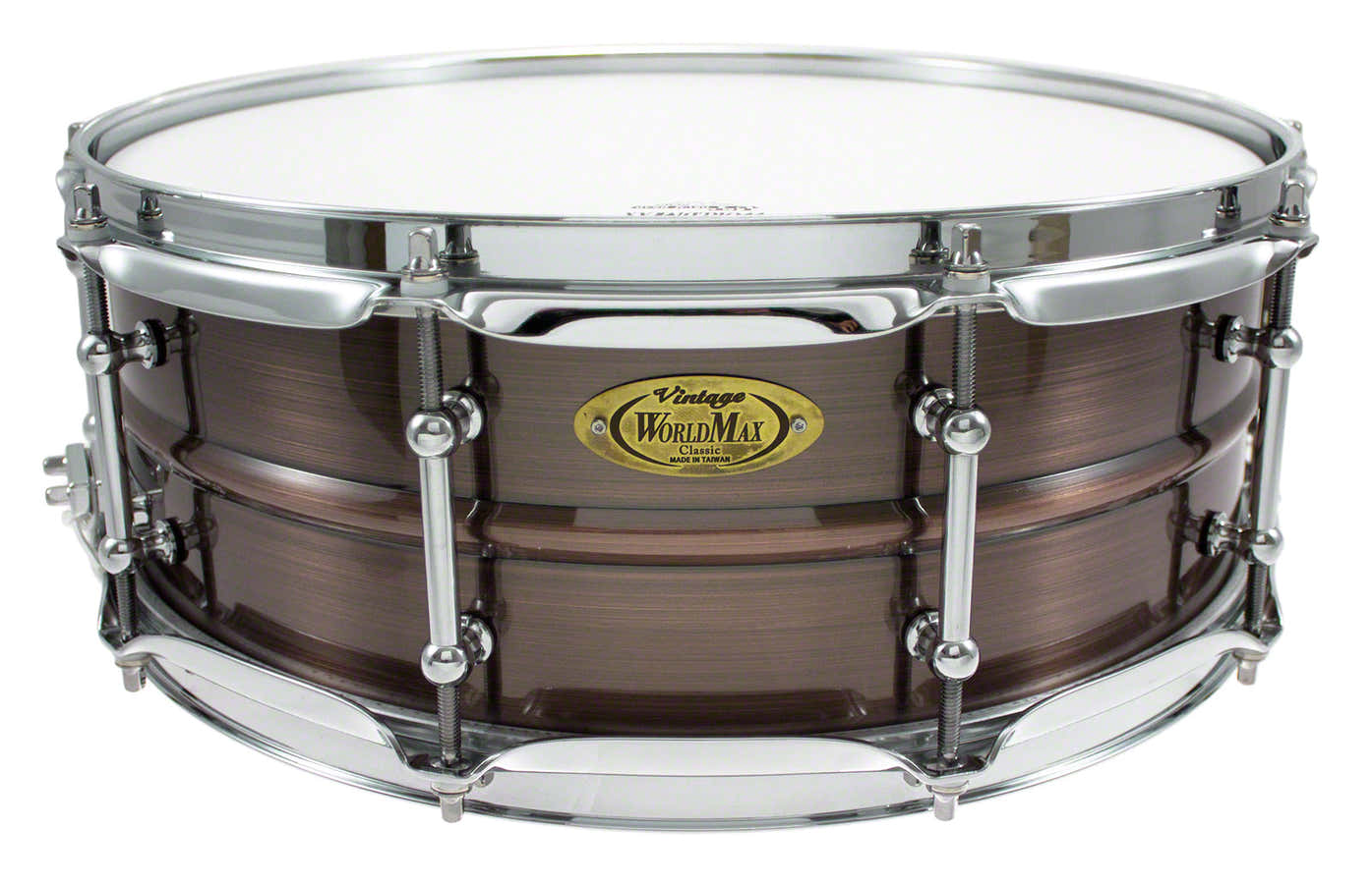 BKR-5014SH - BLACK DAWG 14" X 5" SNARE DRUM - BRUSHED RED COPPER BRASS SHELL