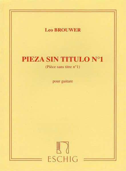 Edition Max Eschig BROUWER - PIECE SANS TITRE N 1 - GUITARE