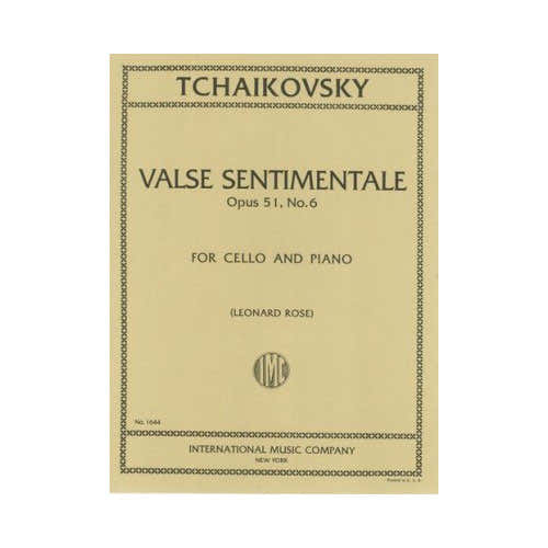 Tchaïkovski - Valse Sentimentale Op.51 No.6 - Violoncelle et Piano