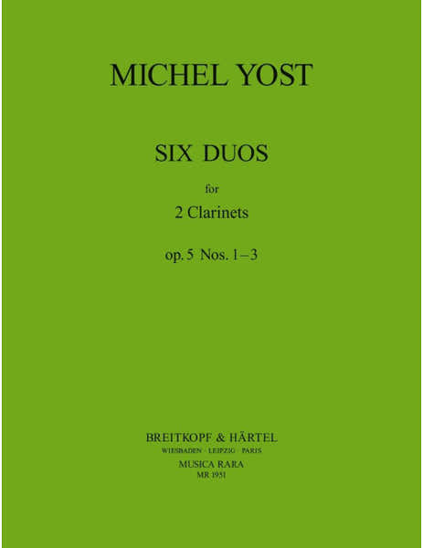 Edition Breitkopf Yost - 6 Duos Op. 5 NR. 1-3 Op. 5 NR. 1-3 - 2 Clarinettes