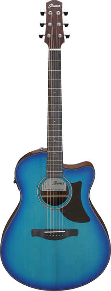 Ibanez AAM50ce Sapphire Blue Burst Open Pore