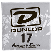 Dunlop ELECTRIC STRINGS NICKEL PLATED STEEL UNIT SOLID STEEL 017