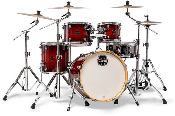 Mapex armory fusion 5 drum shells red onyx