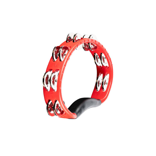 Meinl PERCUSSION HEADLINER SERIES HAND HELD ABS TAMBOURINE DUAL ROW RED STAINLESS STEEL JINGLES