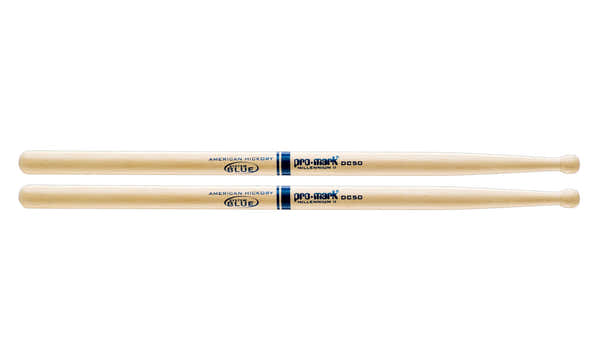 Promark SYSTEM BLUE DC50 HICKORY DRUMSTICK WOOD TIP