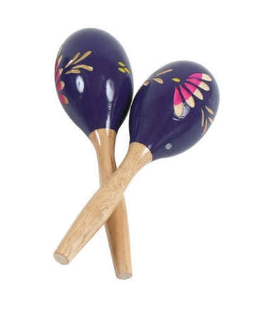 Fuzeau Painted Wooden Maracas
