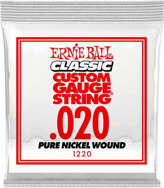 Ernie Ball .020 CLASSIC PURE NICKEL WOUND ELECTRIC GUITAR STRINGS