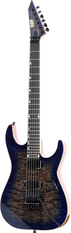 M-II DX USA FR Flamed Maple Blue Moon EMG