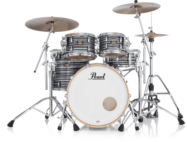 Pearl Masters Maple Gum Stage 22 GYROLOCK-l Black Oyster Swirl