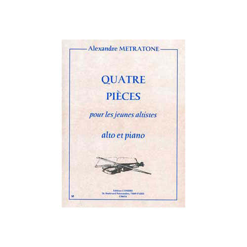 Combre Metratone - 4 Pièces Pour Jeunes Altistes - Alto et Piano