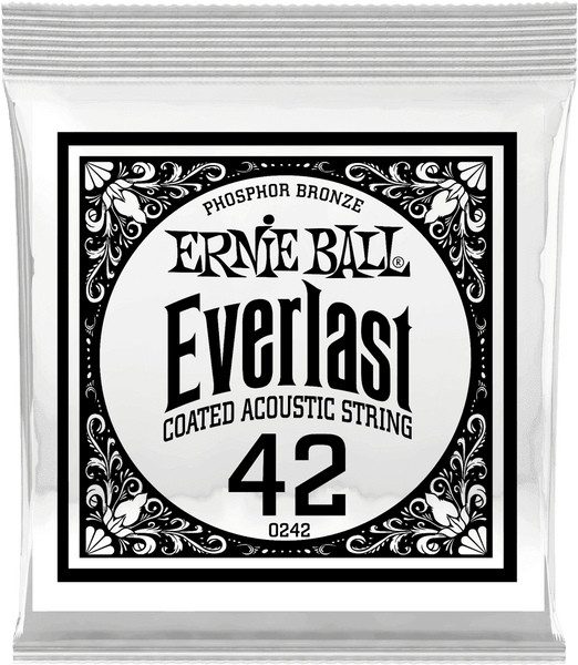 Ernie Ball .042 EVERLAST COATED PHOSPHOR BRONZE ACOUSTIC GUITAR STRINGS