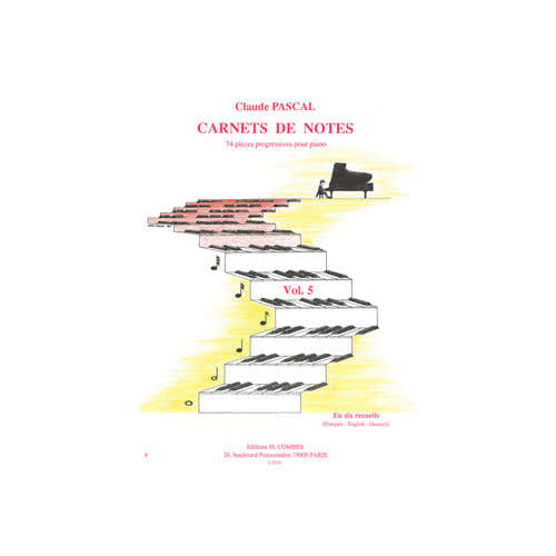 Combre Pascal - Carnets De Notes Vol.5 - Piano