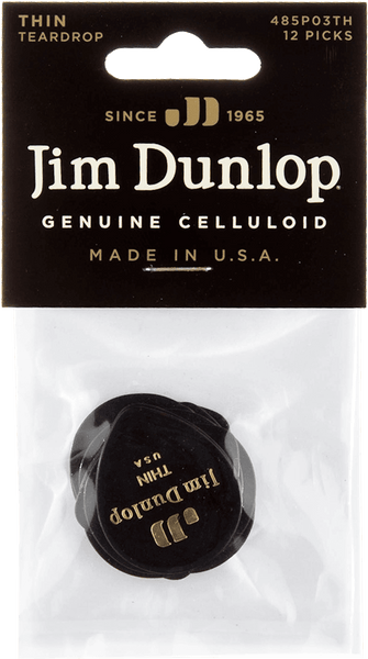 Dunlop 12 x Black Teardrop Thin
