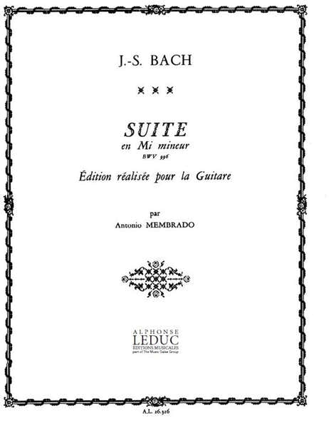 Leduc Suite En Mi Mineur Bwv 996