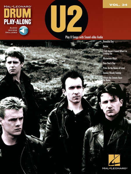 Hal Leonard Drum Play Along Vol.34 - U2 + Audio En Ligne