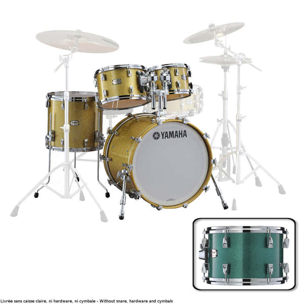 Yamaha ABSOLUTE HYBRID MAPLE FUSION 20"X16" + 10" 12" 14" JADE GREEN SPARKLE