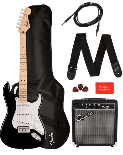 Stratocaster Sonic Pack MN Black