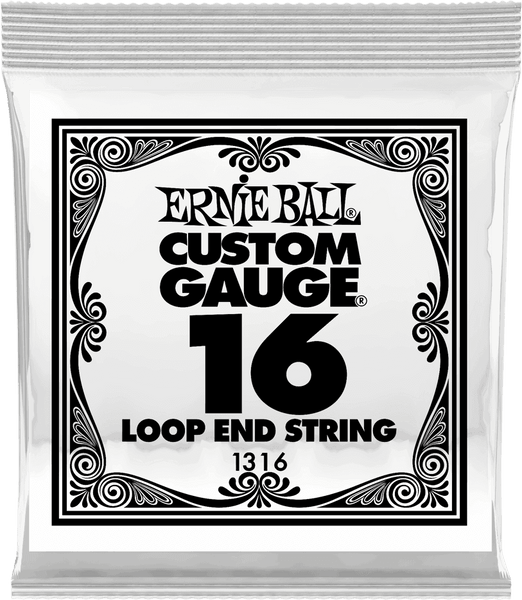 Ernie Ball .016 LOOP END STAINLESS STEEL PLAIN BANJO OR MANDOLIN GUITAR STRINGS