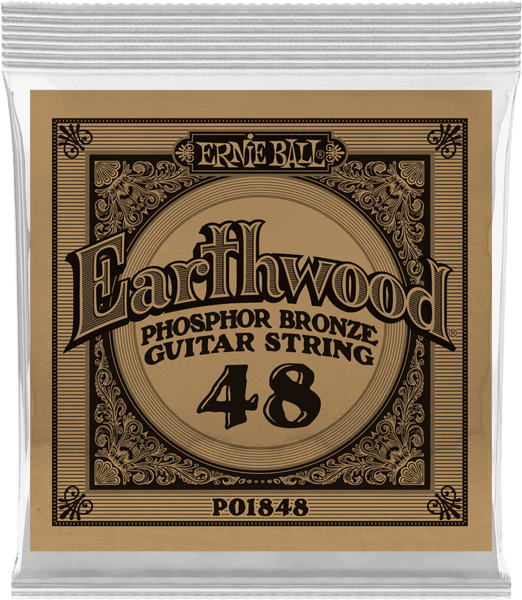 Ernie Ball .048 EARTHWOOD PHOSPHOR BRONZE ACOUSTIC GUITAR STRINGS