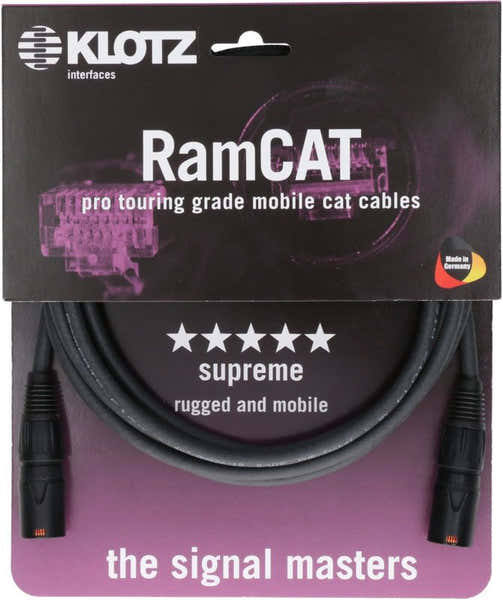 Klotz RAMCAT5 CABLE 5 M BLACK,ETHERCON - ETHERCON