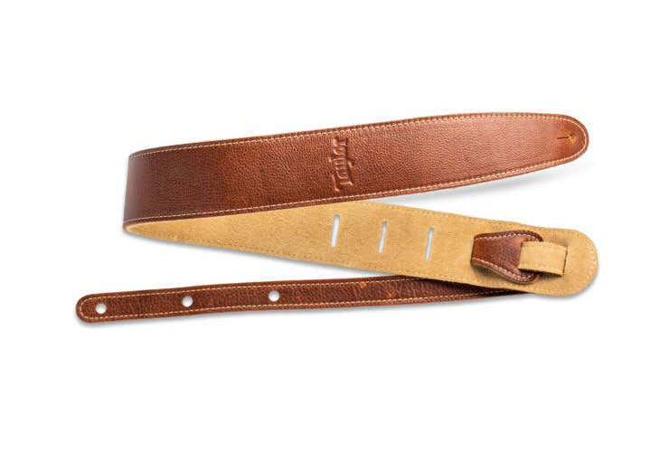 4100-25 Strap medium brown leather with suede back 2.5"