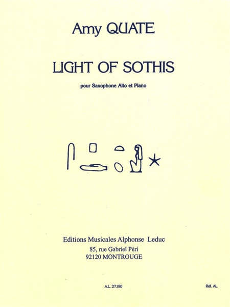 Leduc Light of Sothis for Alto Saxophone and Piano