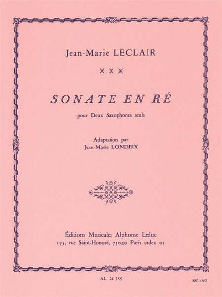 Leduc Sonate En Re