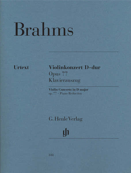 Henle Verlag Brahms J. - Concerto Pour Violon En Re Majeur Op.77 - Violon & Piano