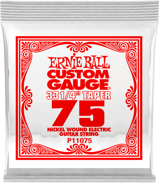 Ernie Ball .075 LONG SCALE NICKEL WOUND ELECTRIC GUITAR STRINGS