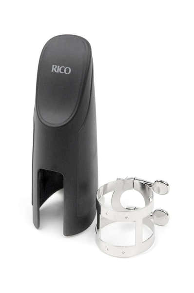 D'addario - Rico RBS1N - RICO BARITONE SAXOPHONE LIGATURE AND CAP (GRAFTONITE MOUTHPIECE) NICKEL PLATED