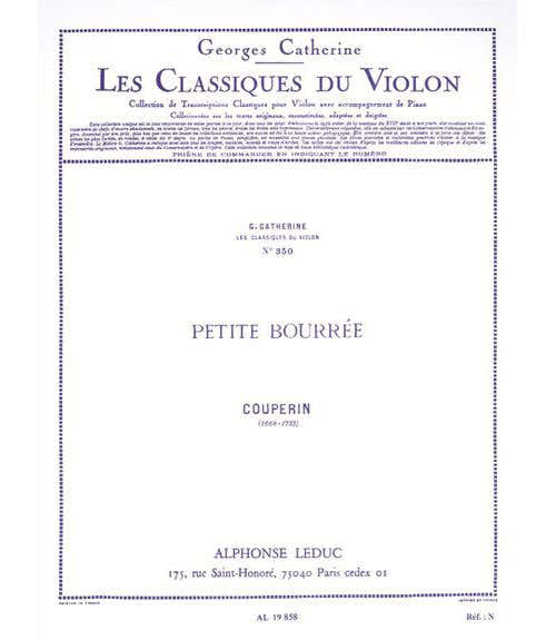 Leduc COUPERIN FRANÇOIS - PETITE BOURREE - VIOLON PIANO