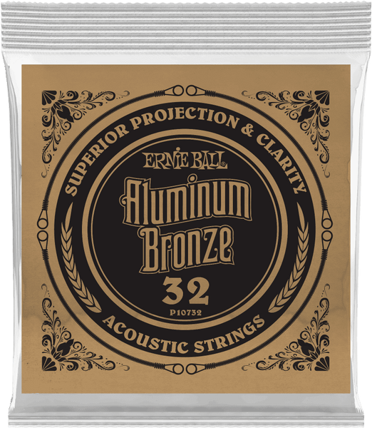 Ernie Ball .032 ALUMINUM BRONZE WOUND ACOUSTIC GUITAR STRINGS