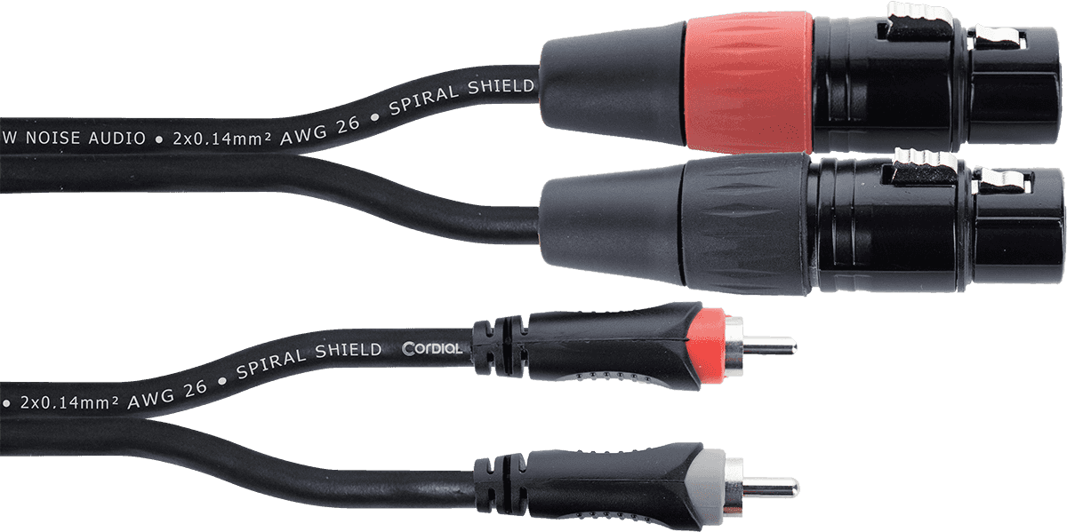 AUDIO CABLE DOUBLE XLR FEMALE / RCA 3 M